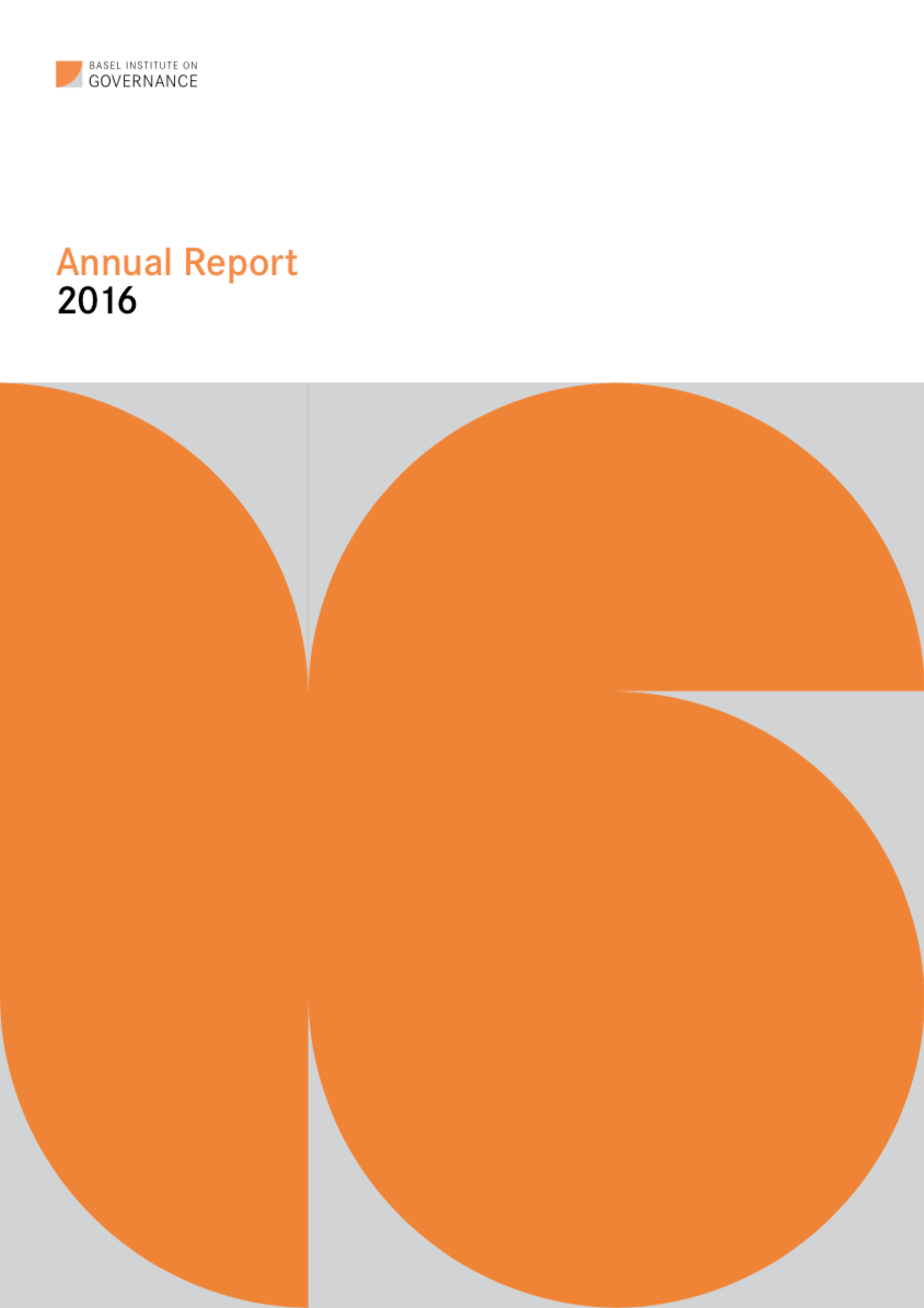 Annual Report 2016 | Basel Institute On Governance